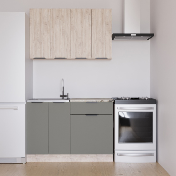 Кухня ДЖАЗ  Дуб Эндгрейн/ЭвоГлосс Тёмно Серый/Версаль (без мойки) 1,2 м  Кухня ДЖАЗ  Дуб Эндгрейн/ЭвоГлосс Тёмно Серый/Версаль (без мойки) 1,2 м