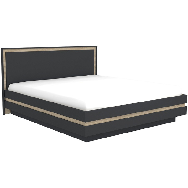 Анона 9 Кровать с основанием металл 1600*2000 Антрацит/Дуб Сонома/ Анона 9 Кровать с основанием металл 1600*2000 Антрацит/Дуб Сонома/